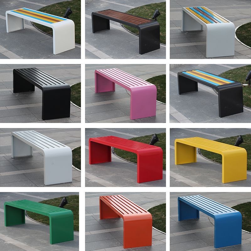 Outdoor Furniture Green - 1m-1.8m cold rolled steel metal bench