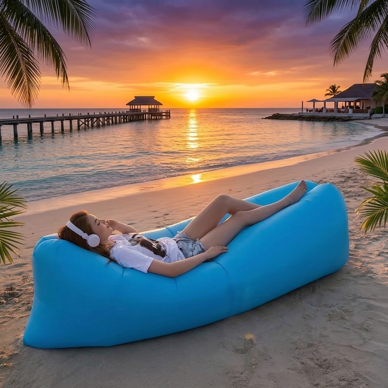 Outdoor Furniture Lounge Set - Portable Inflatable Air Sofa, Fast Inflate