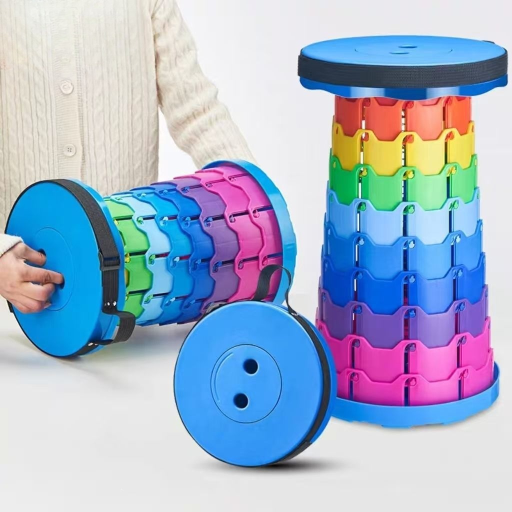 Outdoor Furniture Europe - Rainbow Telescopic Camping Stool Portable Thickened