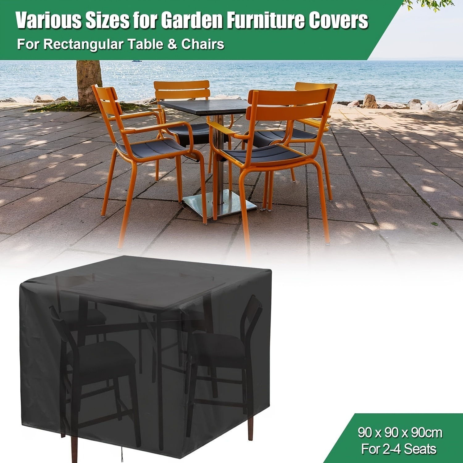 Outdoor Furniture Europe - Heavy-Duty 210D Outdoor Garden Furniture Cover