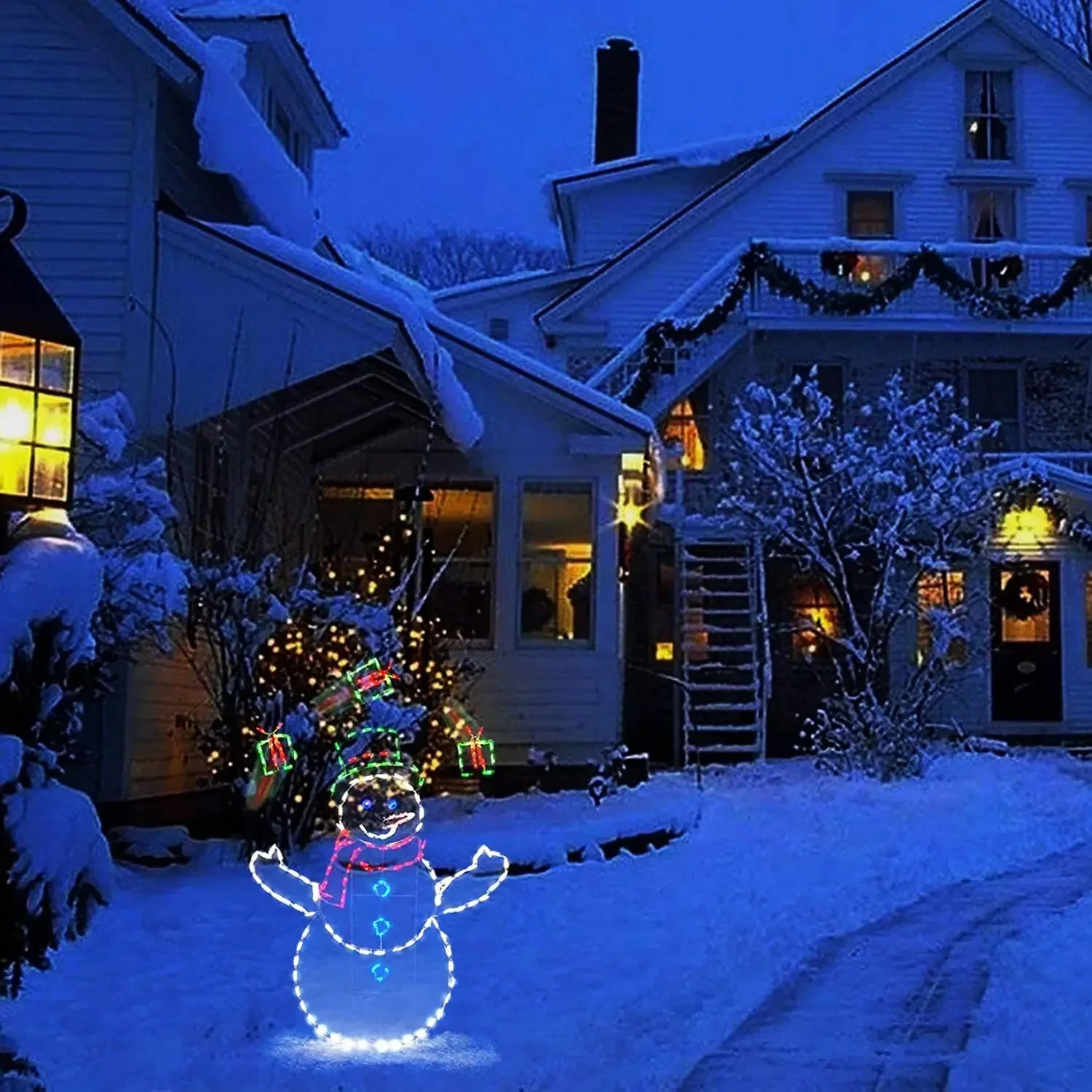 Animated Snowball Light LED Gl - Outdoor Furniture Decor 评论和价格