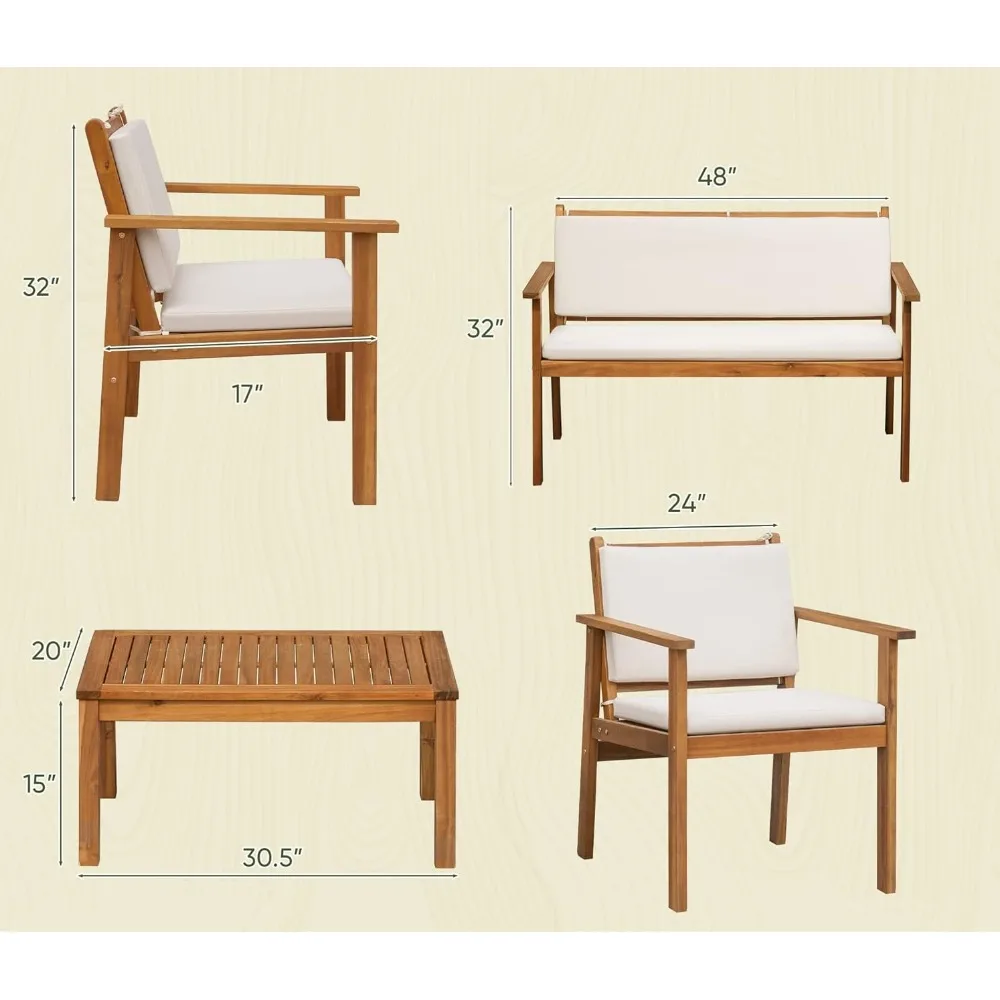 Outdoor sofa, teak wood solid  - Outdoor Furniture Teak Wood 评论和价格