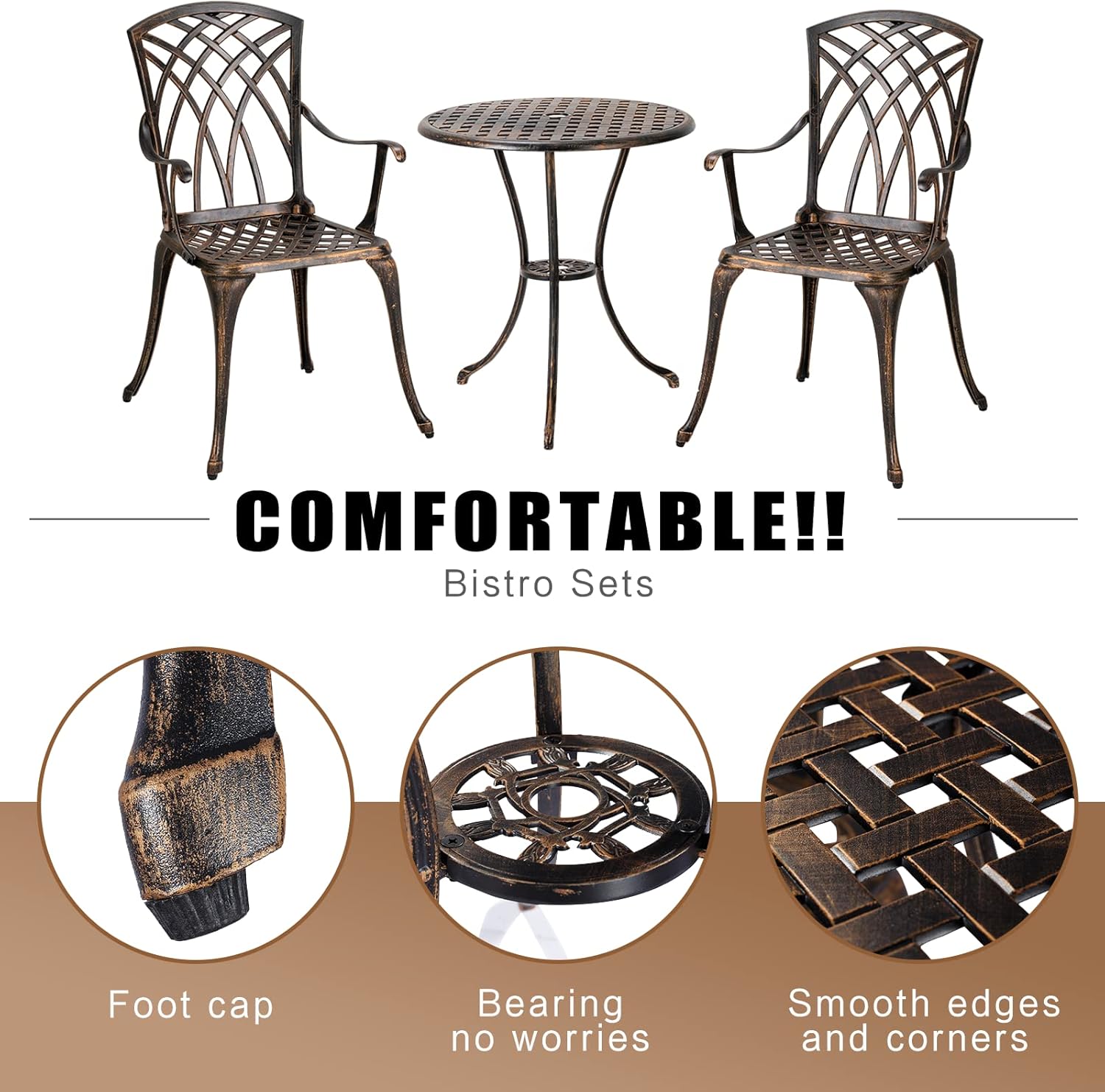 Bronze rust-resistant cast alu - Outdoor Furniture For Patio 评论和价格