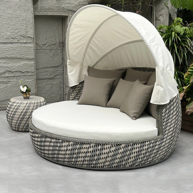 Daybed,Anti-UV Rustproof Round - Outdoor Furniture Lounge Set 评论和价格