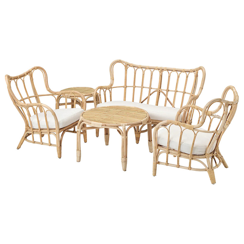 Custom Natural Real Rattan Sof - Outdoor Furniture Indonesia 评论和价格
