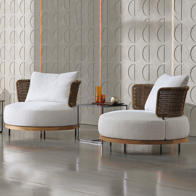 qw-Outdoor Sofa Patio Villa Te - Outdoor Furniture Teak Wood 评论和价格
