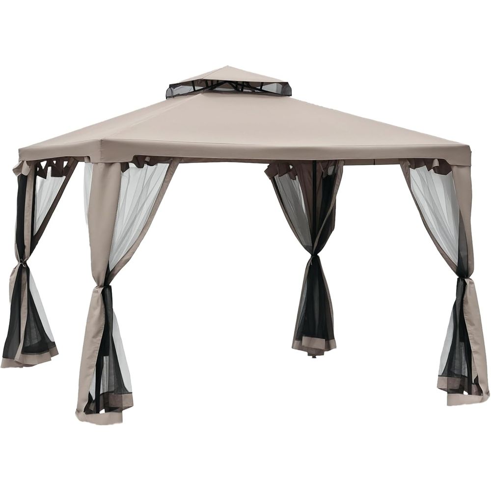 9.6' x 9.6' Patio Gazebo, Outd - Outdoor Furniture For Patio 评论和价格