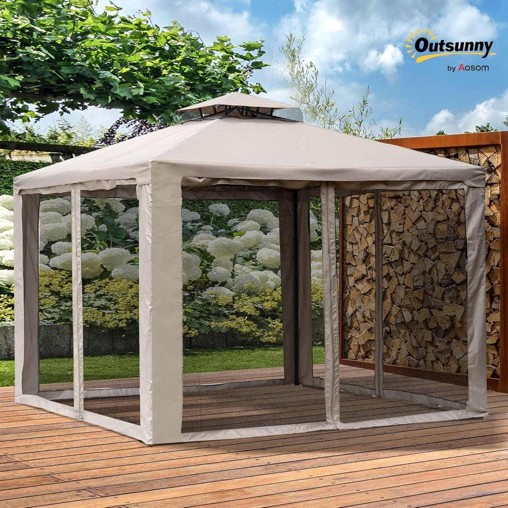 9.6' x 9.6' Patio Gazebo, Outd - Outdoor Furniture For Patio 评论和价格