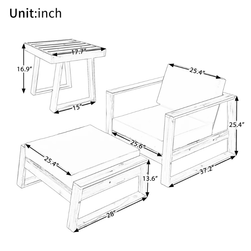 Outdoor Lounge Chair Set with  - Outdoor Furniture Lounge Set 评论和价格