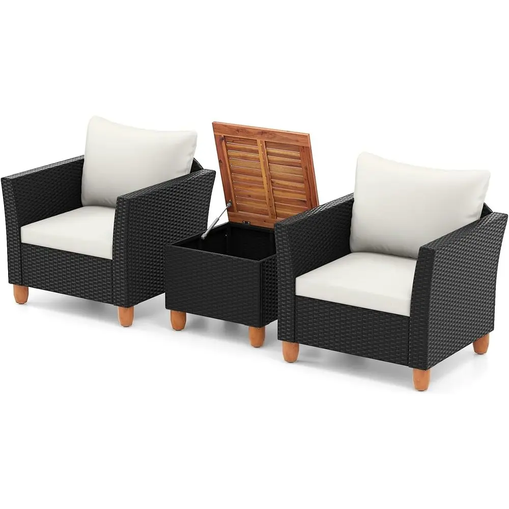 3-Piece Outdoor Patio Furnitur - Outdoor Furniture Lounge Set 评论和价格