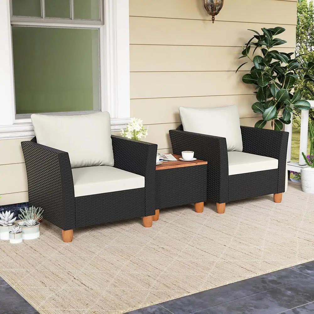3-Piece Outdoor Patio Furnitur - Outdoor Furniture Lounge Set 评论和价格