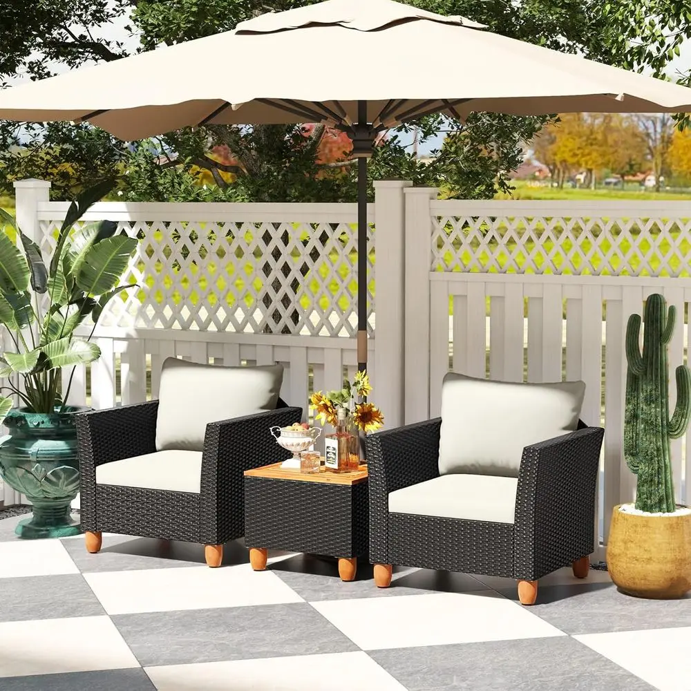 3-Piece Outdoor Patio Furnitur - Outdoor Furniture Lounge Set 评论和价格
