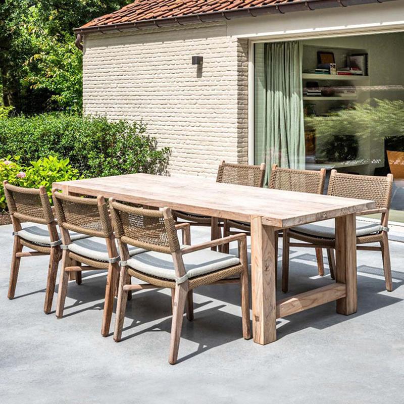 Outdoor Tables And Chairs Anti - Outdoor Furniture Teak Wood 评论和价格