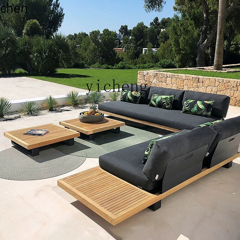 HYS outdoor teak sofa courtyar - Outdoor Furniture Teak Wood 评论和价格