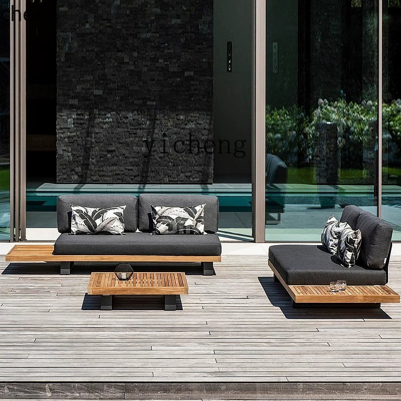 HYS outdoor teak sofa courtyar - Outdoor Furniture Teak Wood 评论和价格